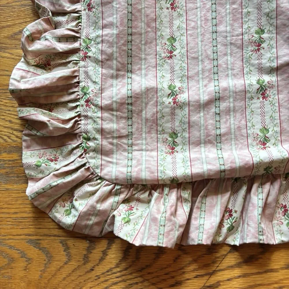 VTG Ralph Lauren LILLIAN Standard Pillow Sham Pink Floral Cotton Chintz Made USA